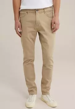 Джинсы узкого кроя WE Fashion, бежевый