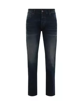 Джинсы узкого кроя We Fashion, темно-синий