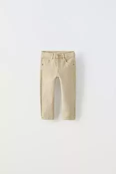 Джинсы узкого кроя ZARA, песок
