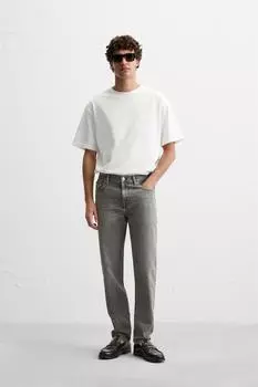 Джинсы узкого кроя ZARA, серый