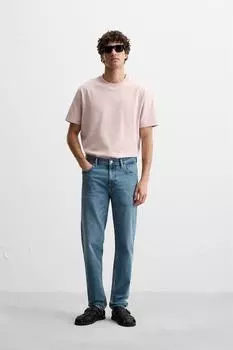 Джинсы узкого кроя ZARA, средне-синий