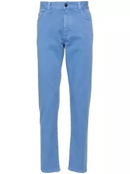 Джинсы узкого кроя Zegna, окрашенные в готовом виде, синие