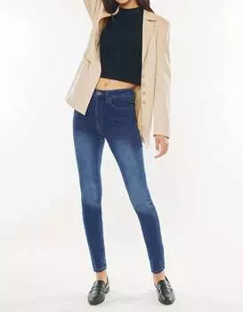 Джинсы Vanessa High Rise Super Skinny средней белизны KanCan