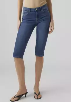 Джинсы Vero Moda 3/4 "VMJUNE MR KNIKERS DNM MIX NOOS", синий