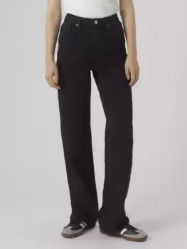 Джинсы Vero Moda с завышенной талией "VMTESSA HR WIDE JEANS RA118 GA NOOS", черный