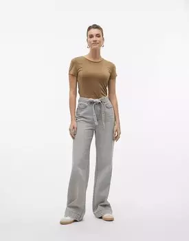 Джинсы Vero Moda Wide-fit из светло-серого денима