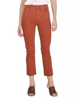 Джинсы Veronica Beard Carly расклешенные с высокой посадкой, красный