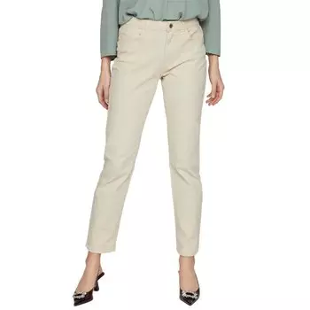 Джинсы Vila Alice Jo Col Straight Fit, бежевый