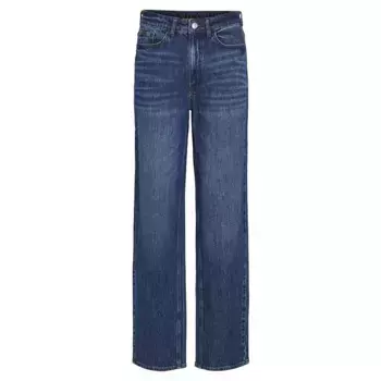 Джинсы Vila Kelly Jaf Straight Fit high waist, синий