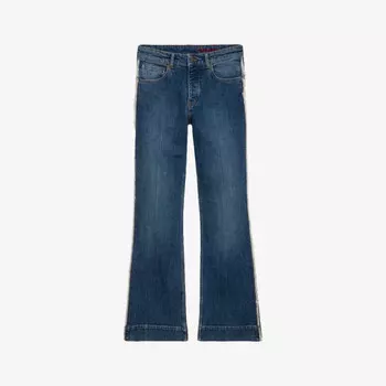 Джинсы Vincente с высокой посадкой из эластичного денима с расклешенными штанинами Zadig&Voltaire, синий