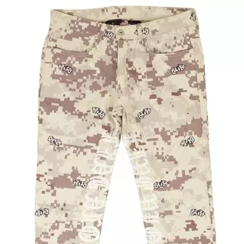 Джинсы Vlone 5 Pocket — цифровой камуфляж, бежевый