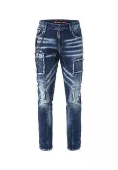Джинсы в классном поношенном стиле CIPO & BAXX, синий