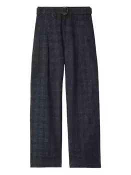 Джинсы в клетку BURBERRY, синий