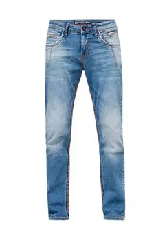 Джинсы в модном подержанном виде RUSTY NEAL, синий