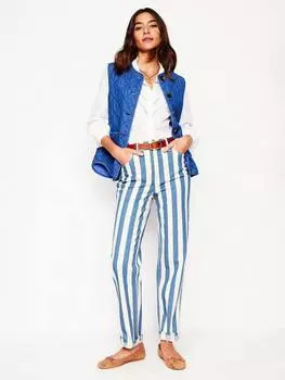 Джинсы в полоску с высокой посадкой Boden, синий/разноцветный