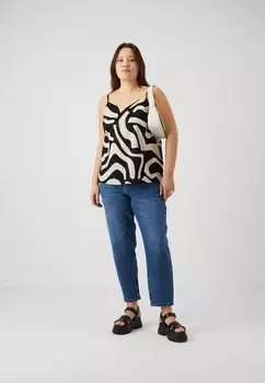Джинсы в стиле «морковка» Vero Moda, деним среднего синего цвета Vmckyla