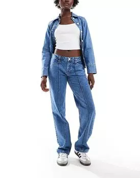 Джинсы в стиле вестерн, средне-синие ASOS DESIGN