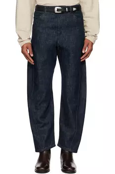 Джинсы в стиле workwear с эффектом скручивания Lemaire, индиго