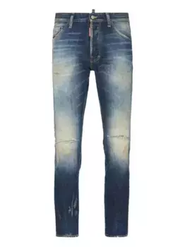 Джинсы в технике пэчворк DSQUARED2, синий
