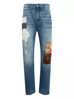 Джинсы в технике пэчворк LOEWE, синий