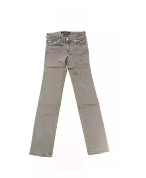 Джинсы в винтажном стиле с вышитым логотипом Jacob Cohn, серый