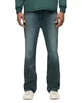 Джинсы Walker Kick Flare Bootcut в цвете Coated Pine Green Hudson, синий