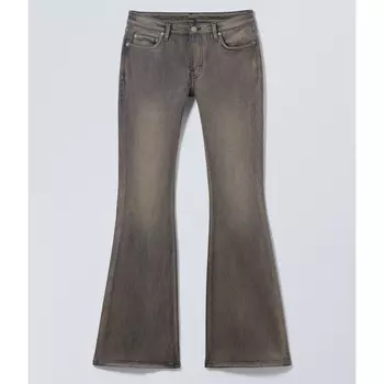 Джинсы Weekday Low Flared Flame, голубая глина