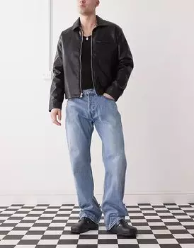 Джинсы Weekday Meteor прямого кроя с низкой посадкой светло-голубого цвета