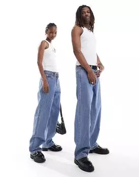 Джинсы Weekday Unisex Galaxy Loose Fit, синий