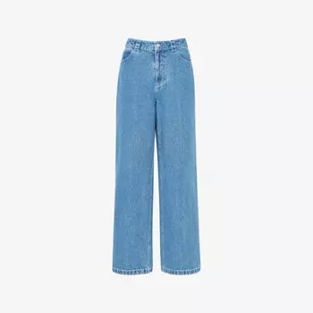 Джинсы Whistles с прямыми штанинами и высокой посадкой, синий