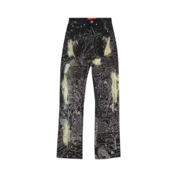 Джинсы Who Decides War Blanched Embroidered 'Black', черный