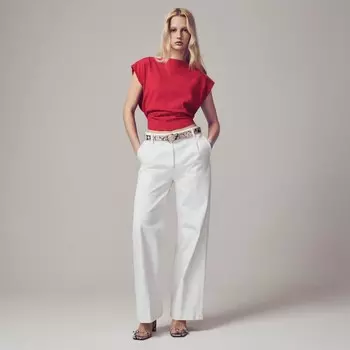 Джинсы Wide-Leg Essential в белом цвете J.Crew, белый