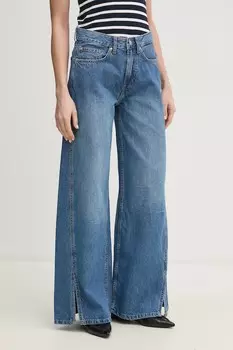 Джинсы WIDE LEG JEANS MW SLIT с разрезами Pepe Jeans, синий