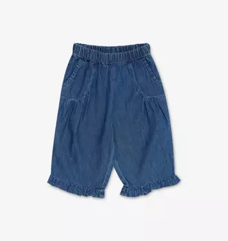 Джинсы Wide-Leg с оборками от 4 месяцев до 3 лет H&M Adorables, синий
