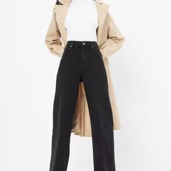 Джинсы wide-leg с высокой талией Gap, черный