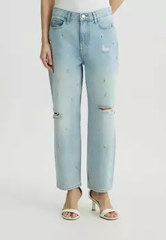 Джинсы WITH RHINESTONES LIU JO, цвет Light Blue Denim