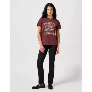 Джинсы Wrangler 112356392 Straight Fit, красный