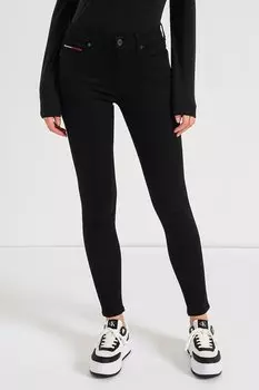 Джинсы выше щиколотки с логотипом Tommy Jeans, черный