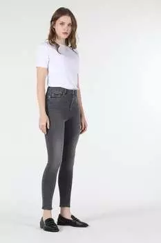 Джинсы выше щиколотки с потертым эффектом Colin'S, серый