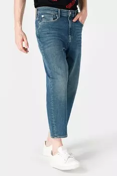 Джинсы выше щиколотки с потертым эффектом Colin'S, синий