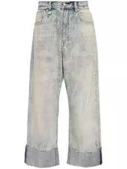 Джинсы X-Boyfriend с манжетами R13, синий