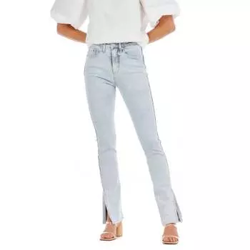 Джинсы Yorker с боковыми разрезами синего цвета mudpie