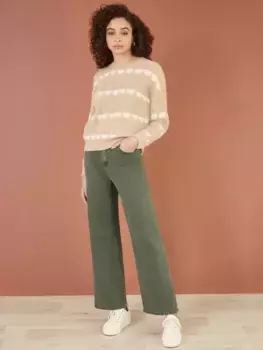 Джинсы Yumi Canvas Wide Leg, зеленый