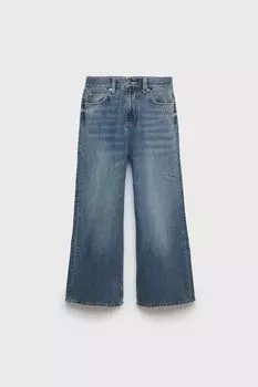 Джинсы z3d широкие с заклепками ZARA, синий