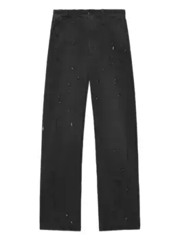 Джинсы, забрызганные краской MM6 Maison Margiela, черный