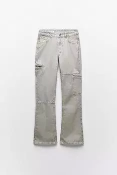 Джинсы Zara Boot-cut, серый