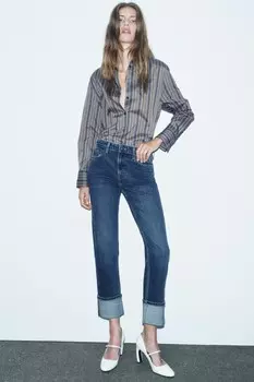 Джинсы Zara by Carlyne Cerf Slim Mid-waist, синий