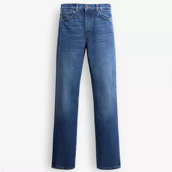 Джинсы Zara by Carlyne Cerf Straight-leg Mid-rise, синий