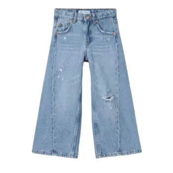 Джинсы Zara Kids Barrel Fit Wide-Leg, синий