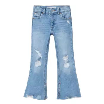 Джинсы Zara Kids Flared Ripped, светло-голубой